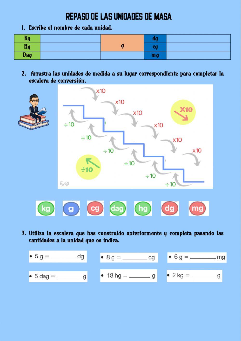 Repaso unidades de masa