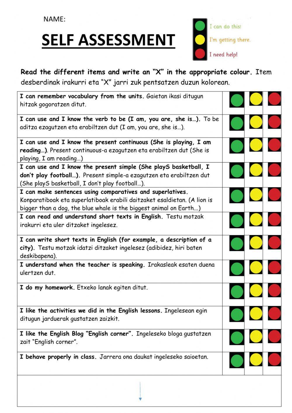 LH5 self assessment LH5 self assessment