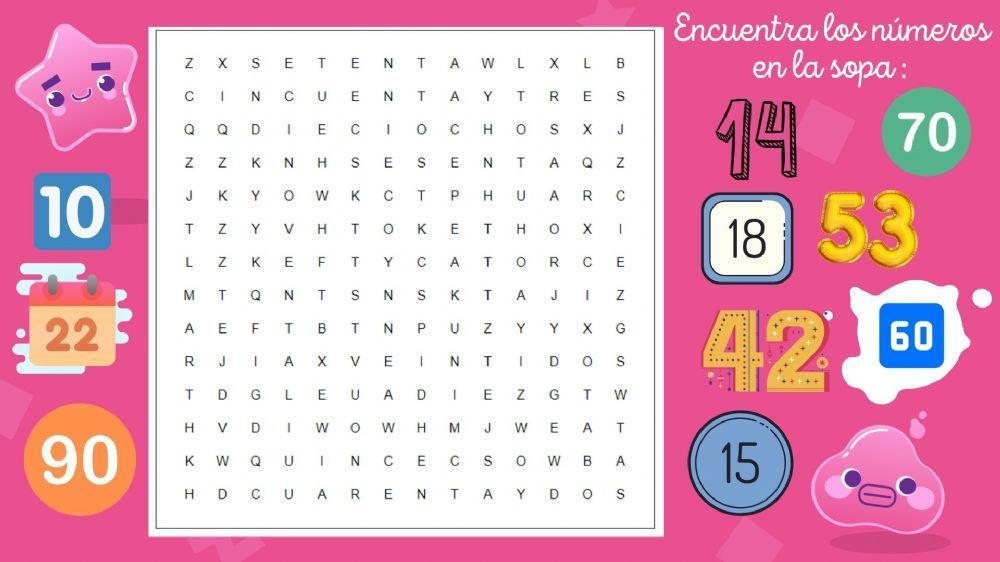 Sopa de letras numérica