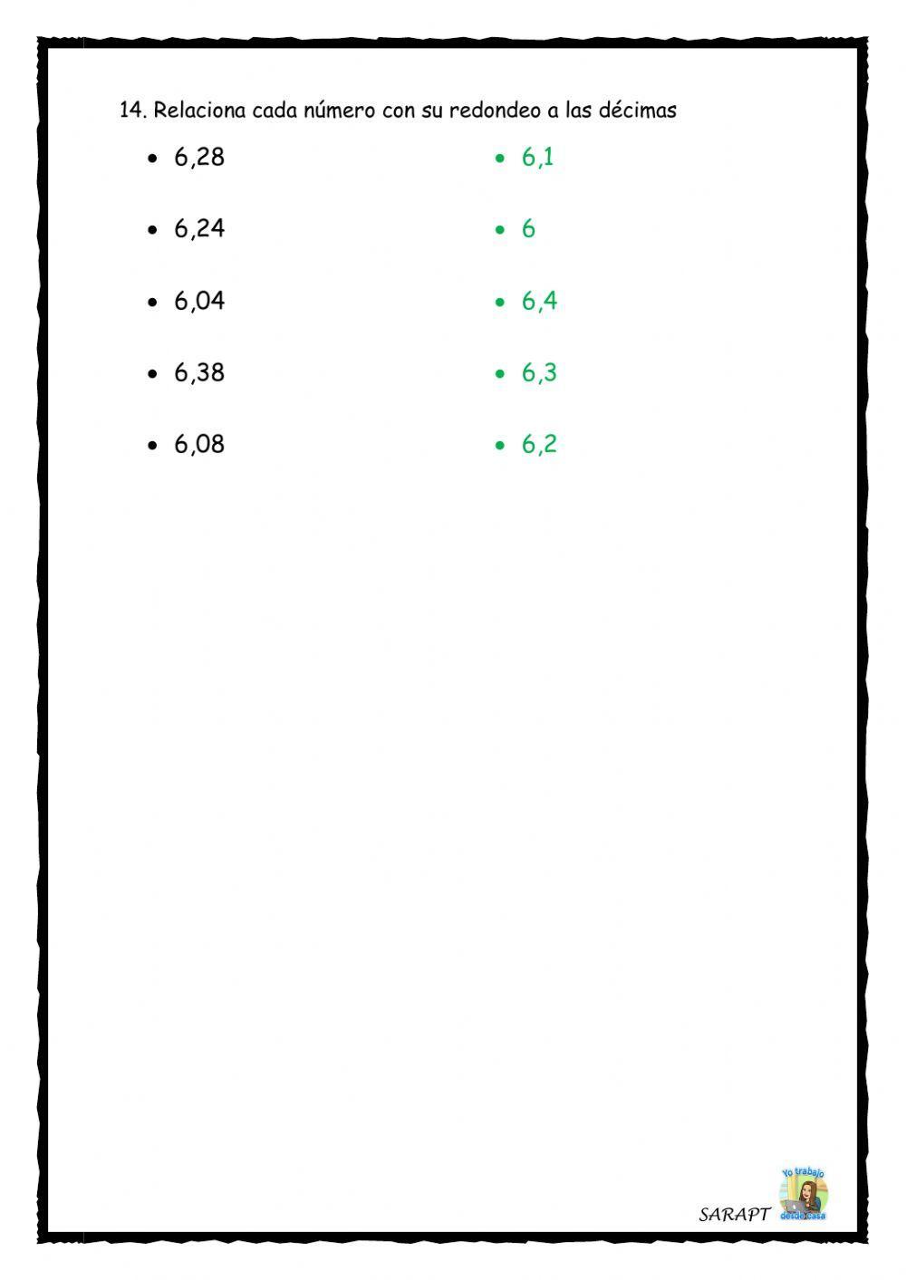 Redondeo de decimales