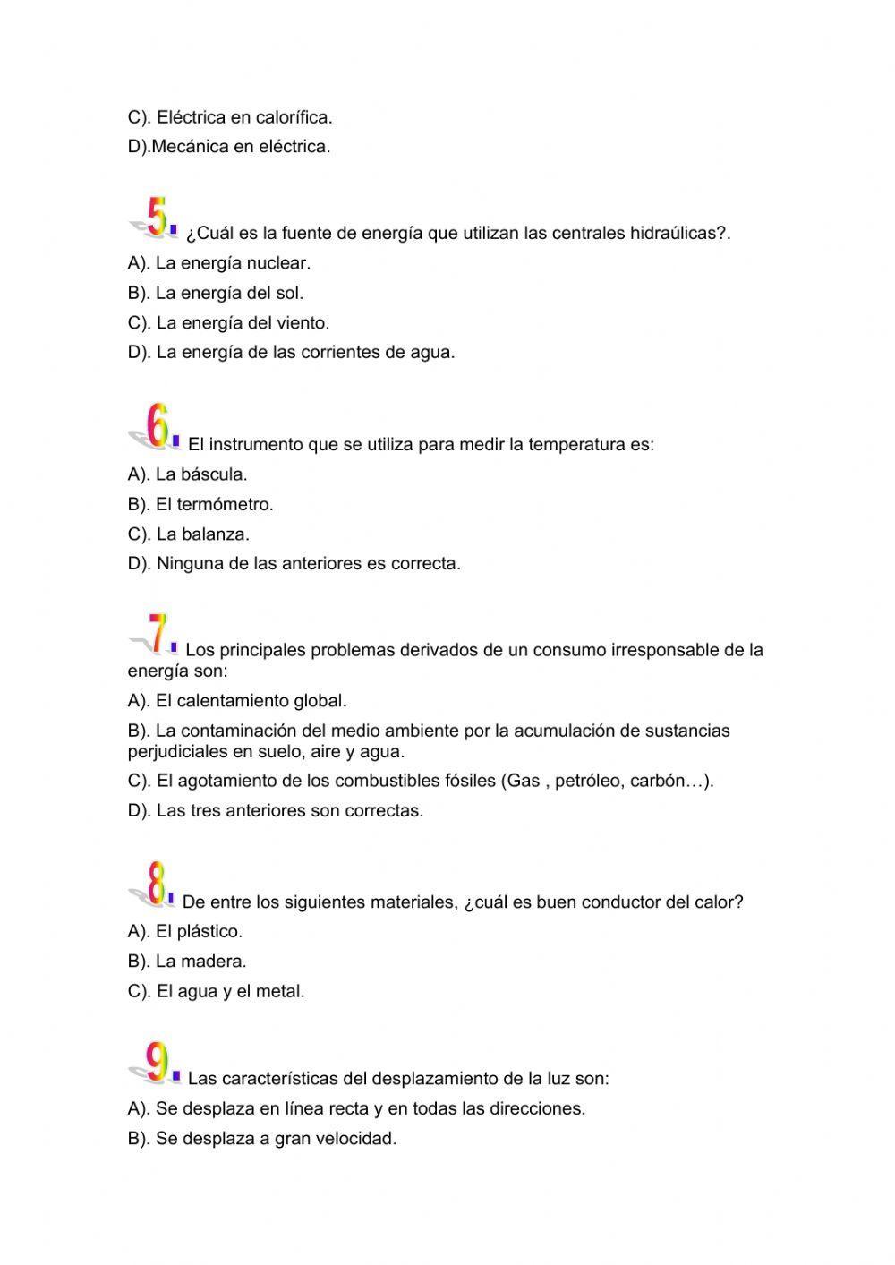 Repaso para cuarto fuerzas y energía