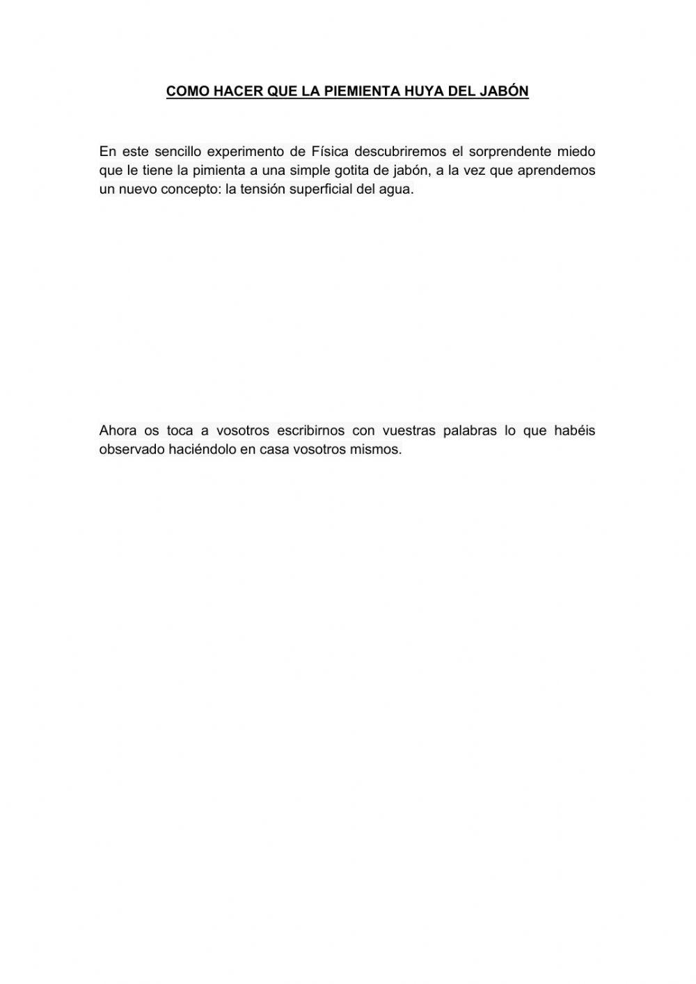 Experimentos caseros