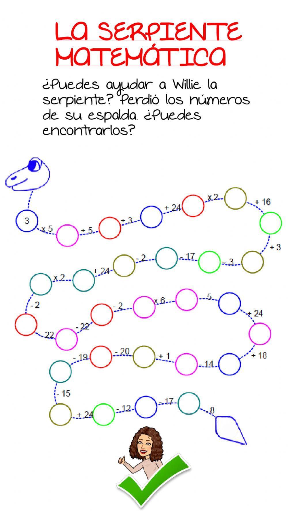 Serpiente matemática