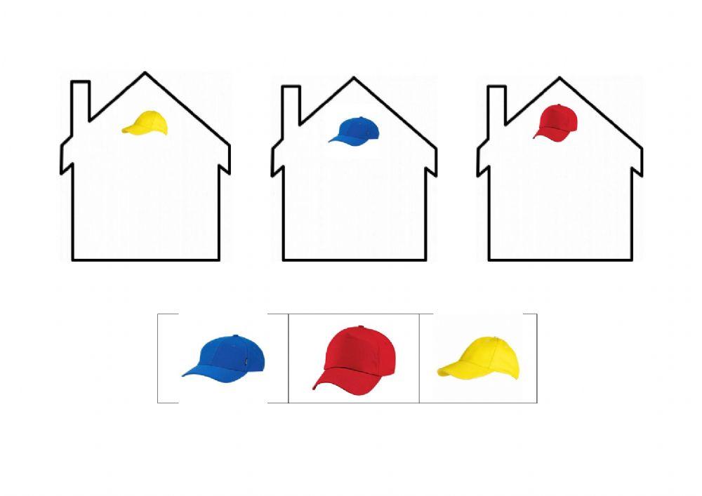 CLASIFICA: cada gorra en su casita