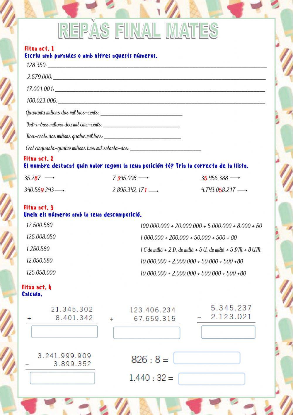 Repàs matemàtiques