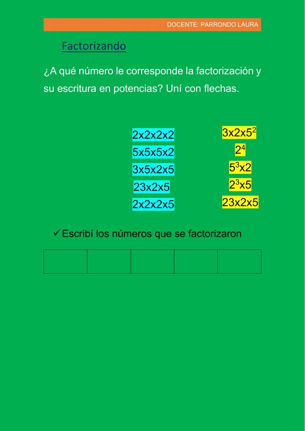 ¿A qué número corresponde la factorización?