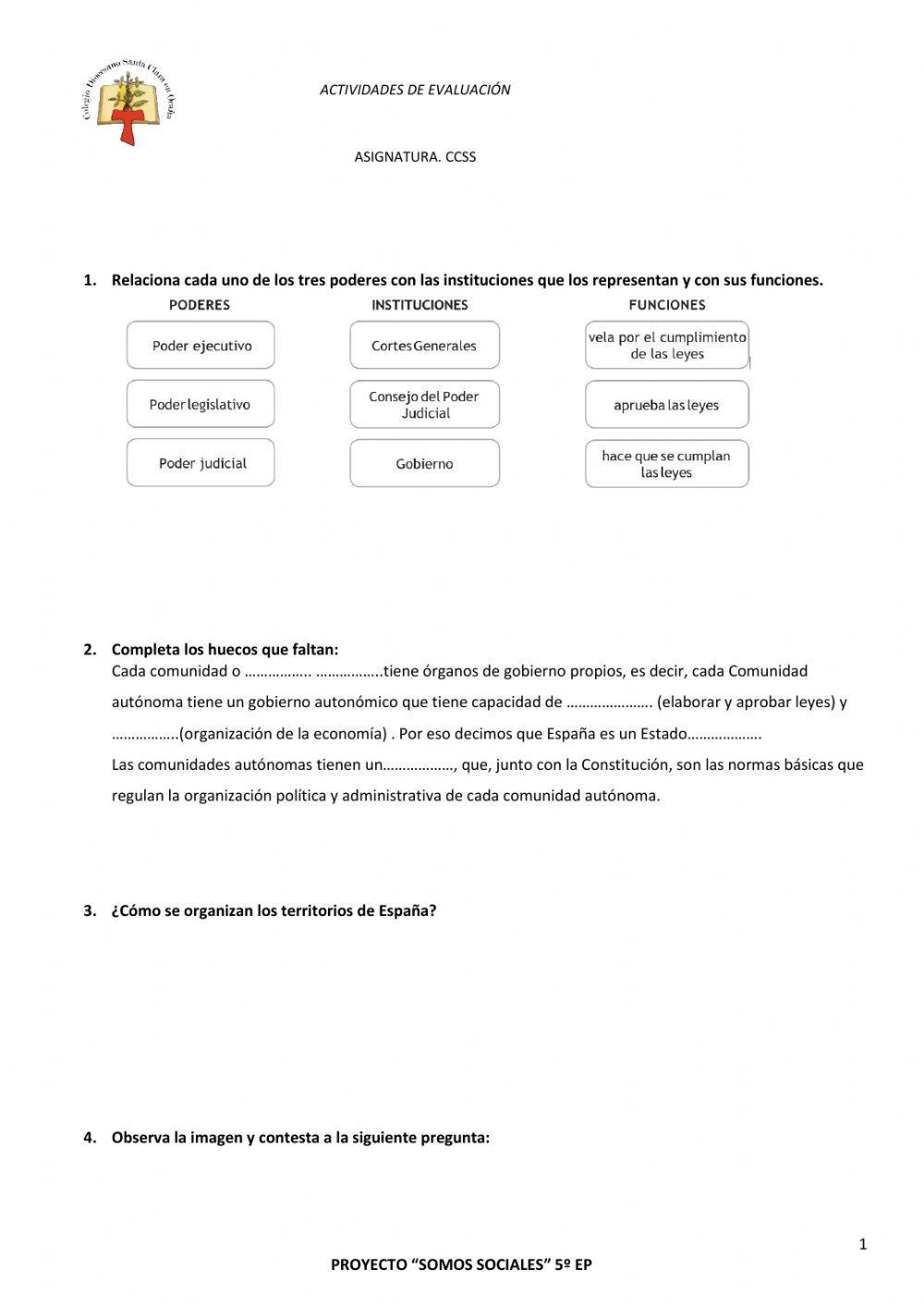 Examen de CCSS 5º