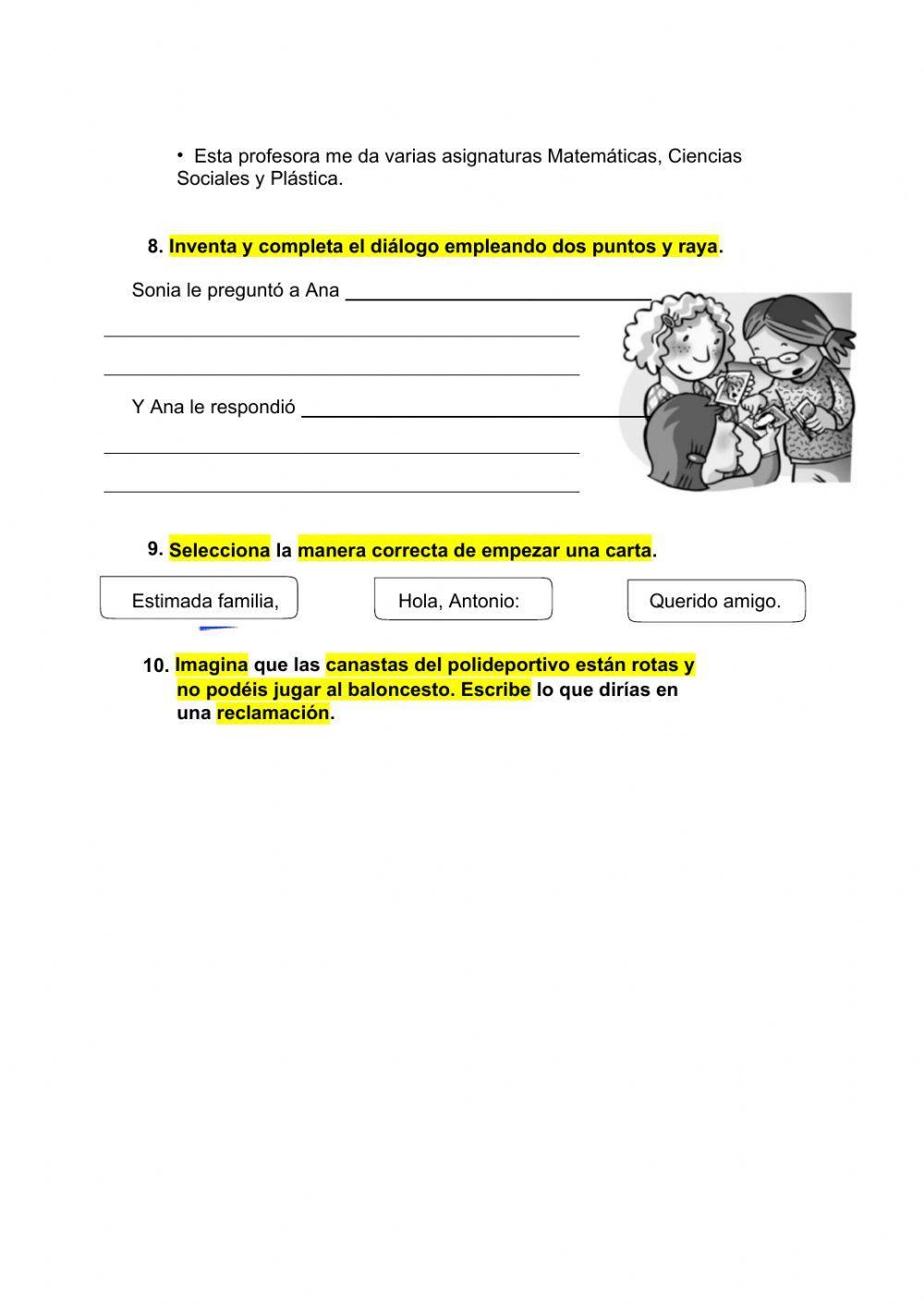 Examen lengua tema 13 adaptado