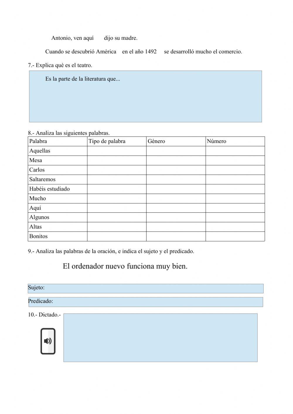 Ficha de Autoevaluación U12 Lengua