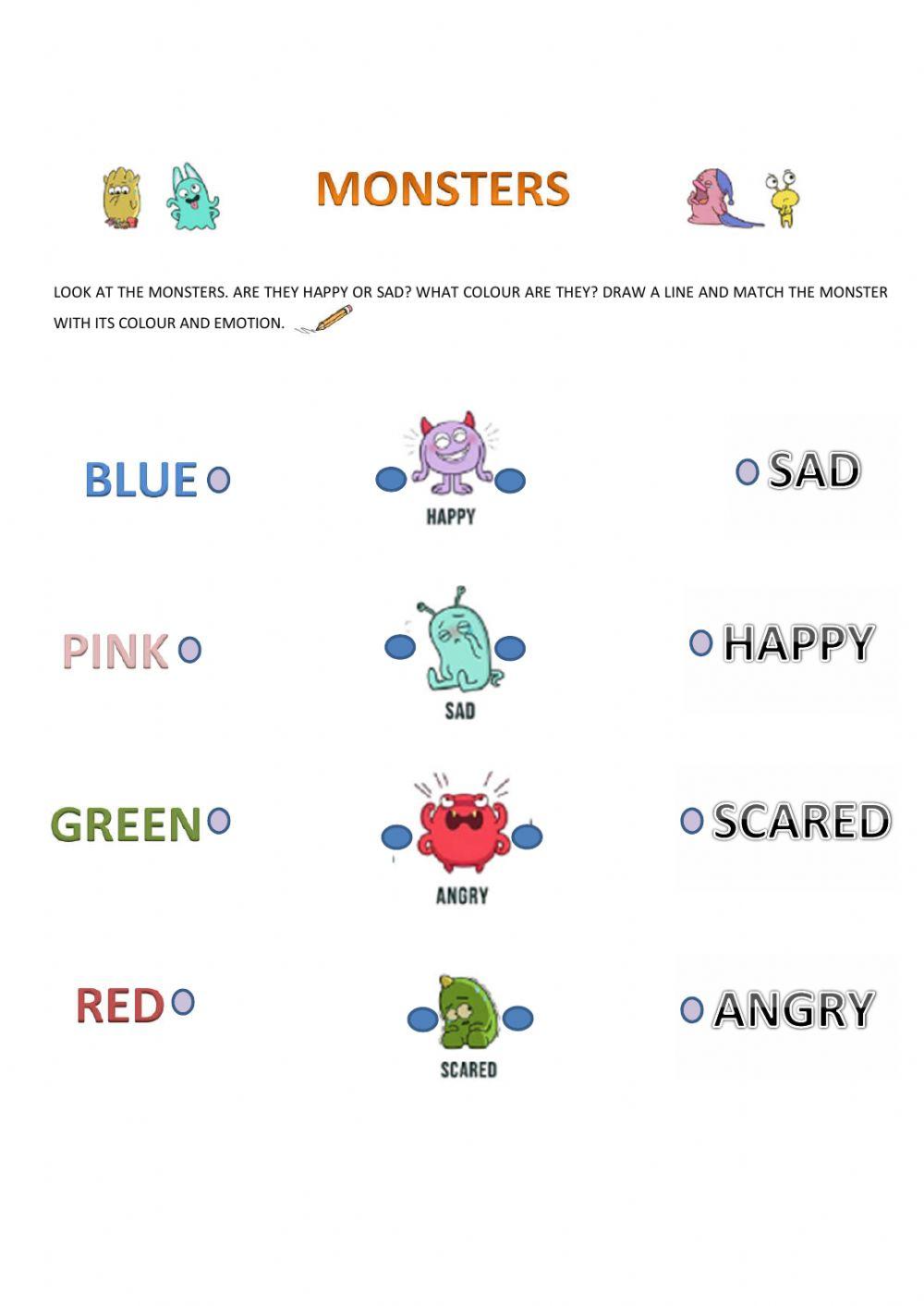 Monsters, colours and emotions