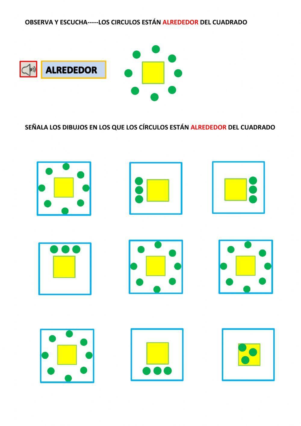 Seleccionar las figuras que representan el concepto alrededor