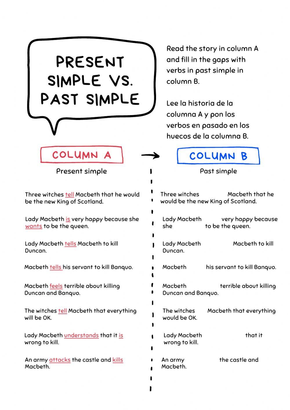 Present simple vs. past simple