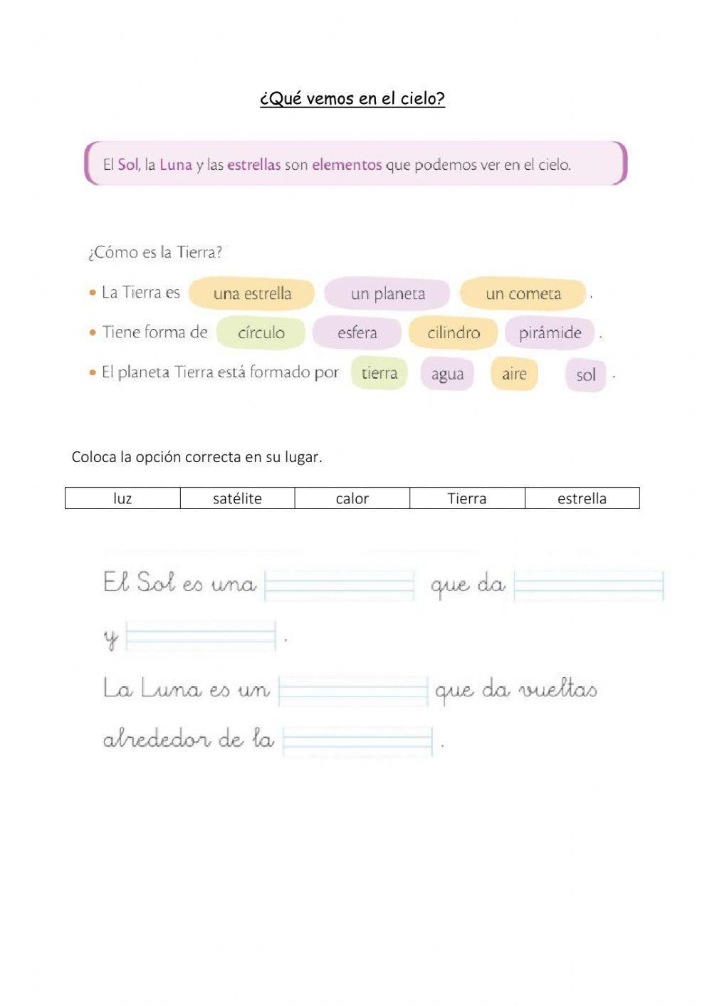 ¿Qué vemos en el cielo?