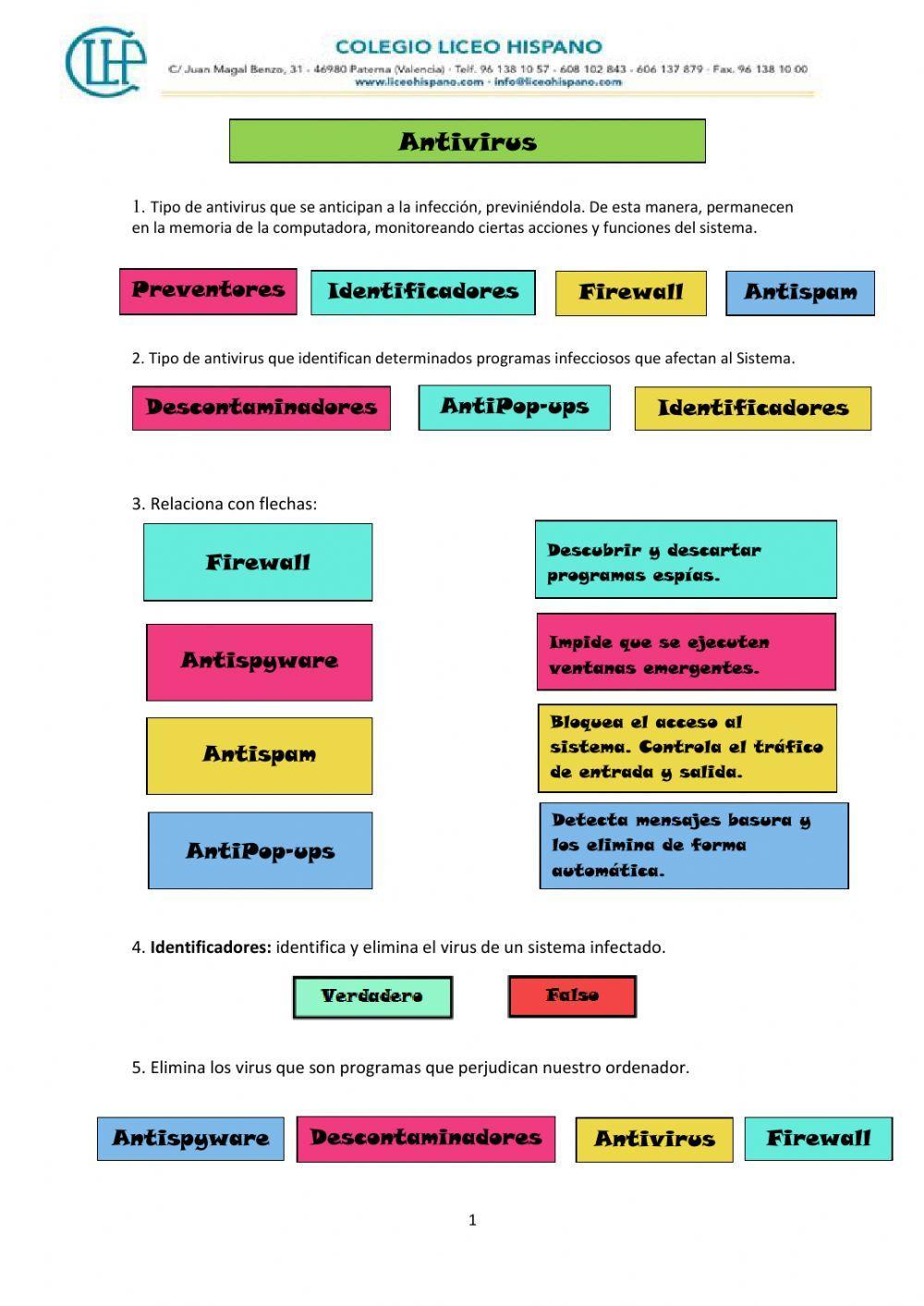 2ESO-Actividades. Antivirus.