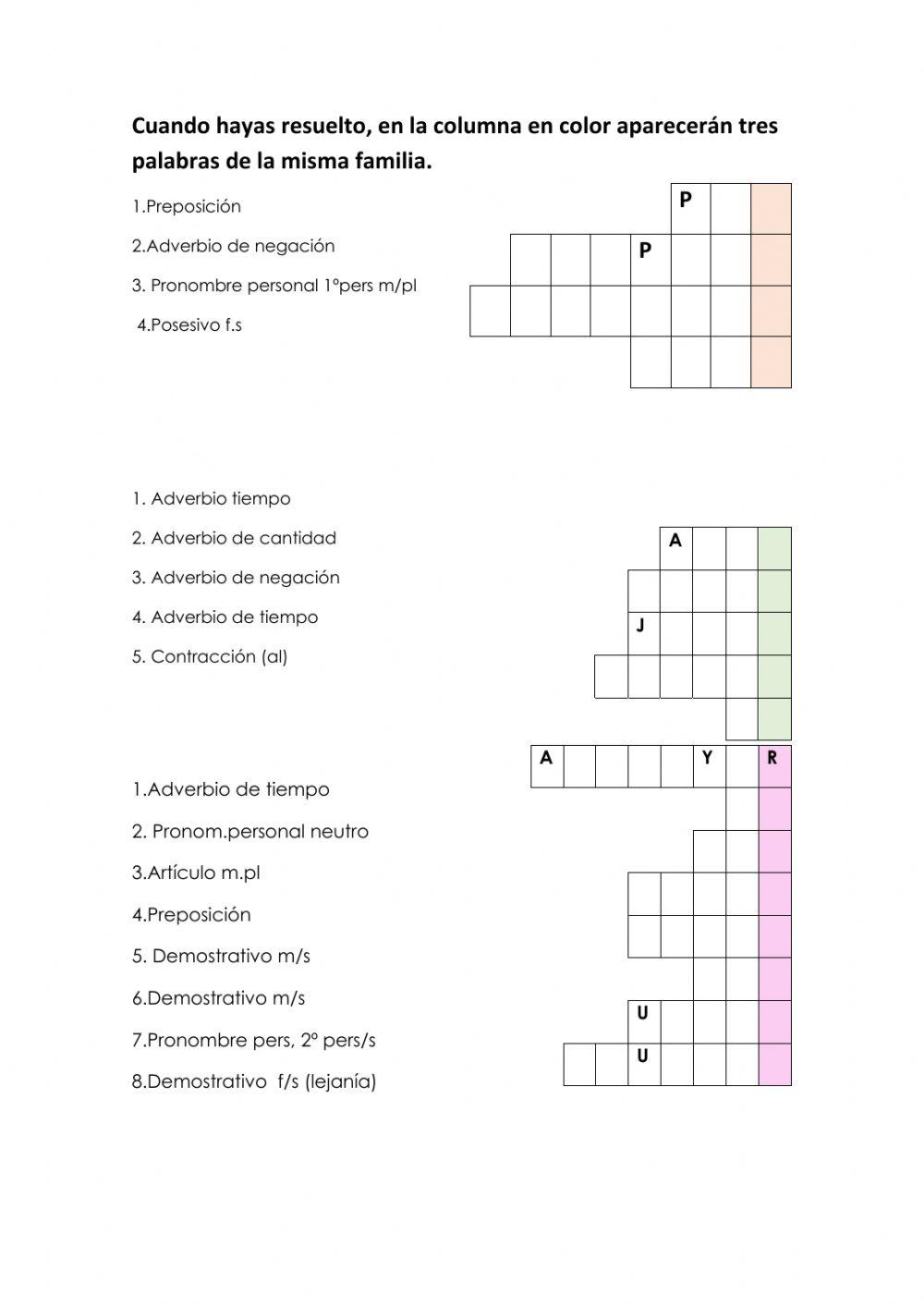 Juegos de gramática Creativa