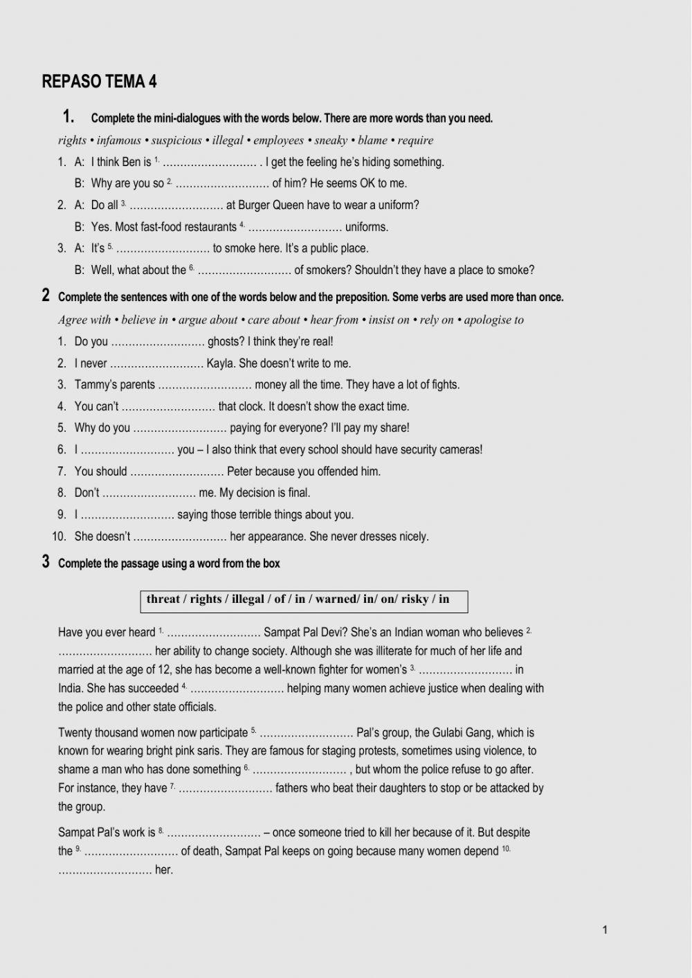 Conditonal sentences