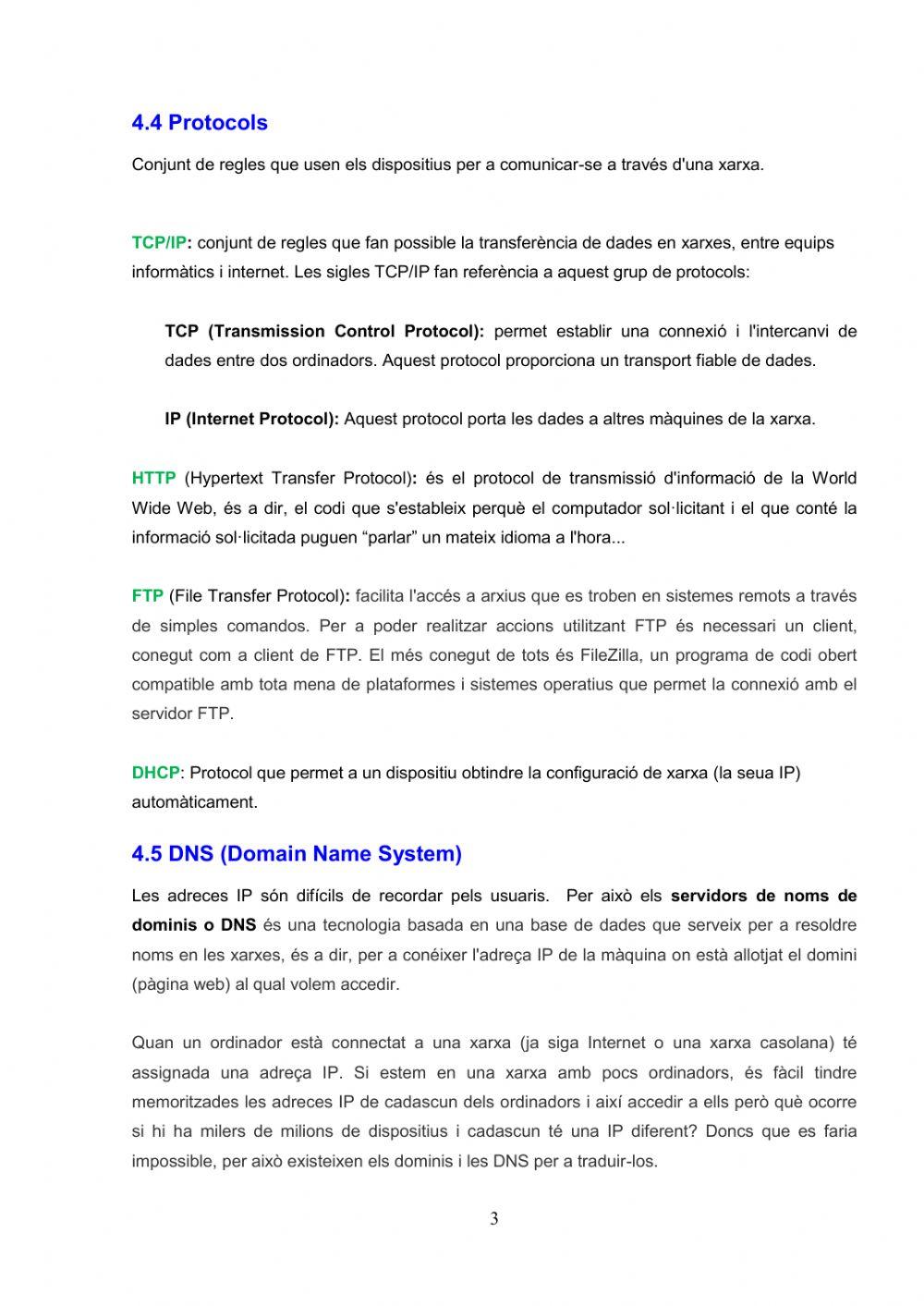 4ESO. Teoria (3). Tipus IP i Protocols