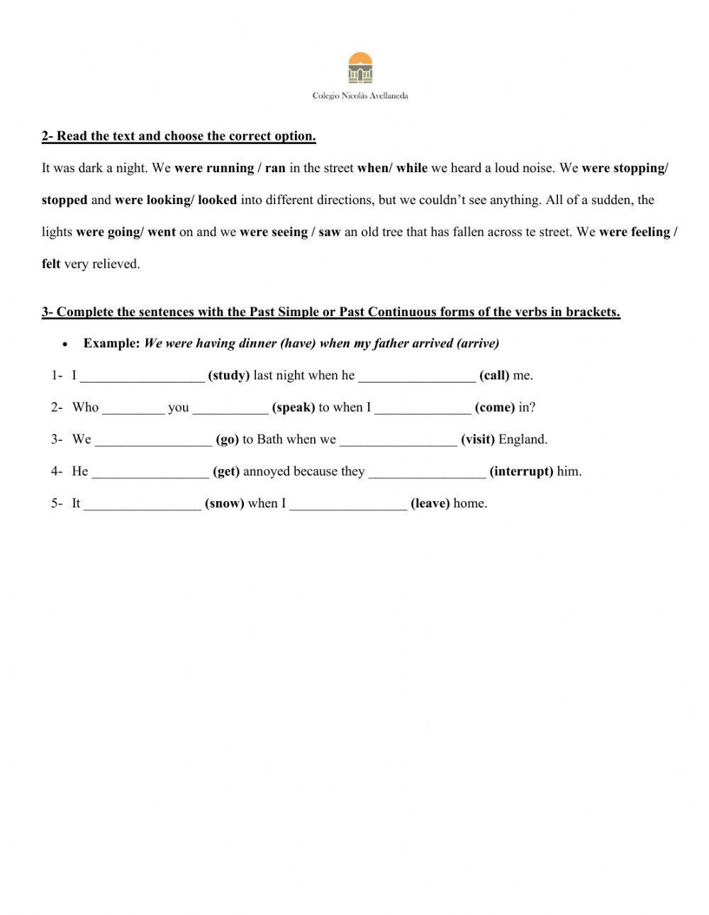 Simple Past and Past Continuous