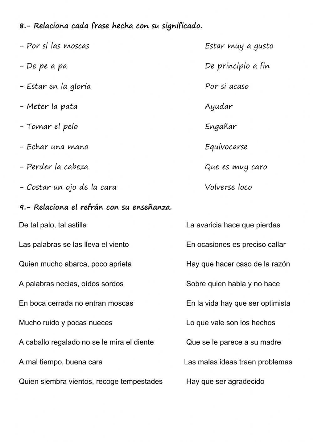 Las preposiciones, las conjunciones y las interjecciones