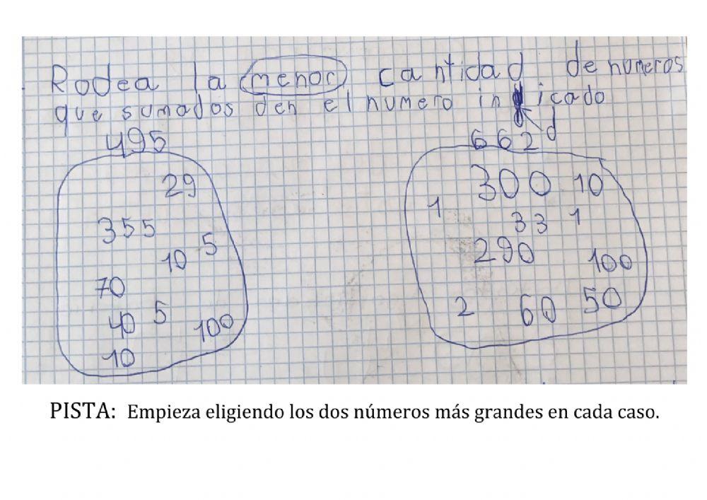 Rodea el menor número de números