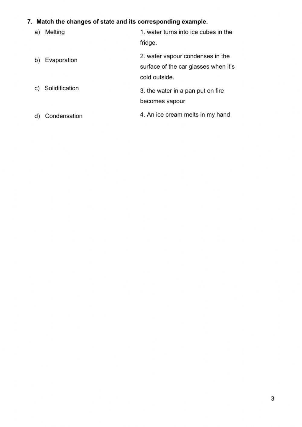 Unit 5: Heat and Light Revision Worksheet