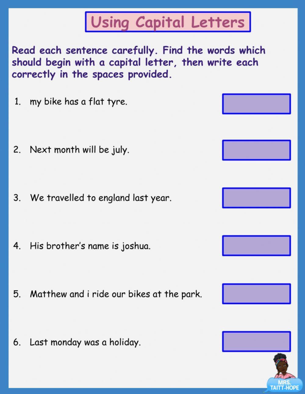 Using Capital Letters - 2
