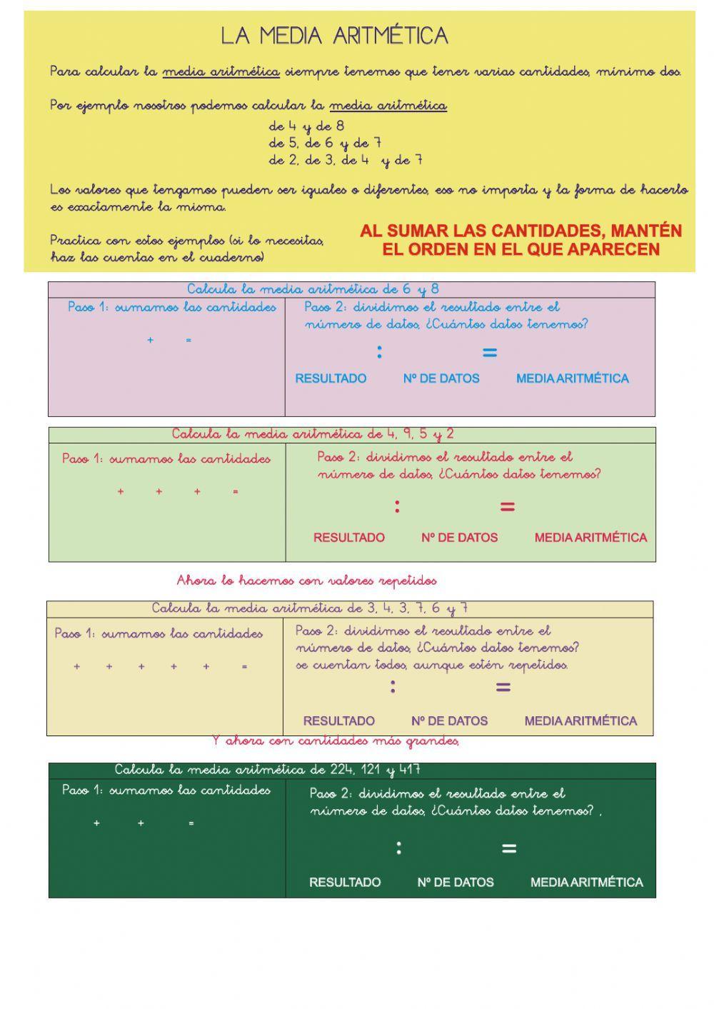 La Media Aritmética