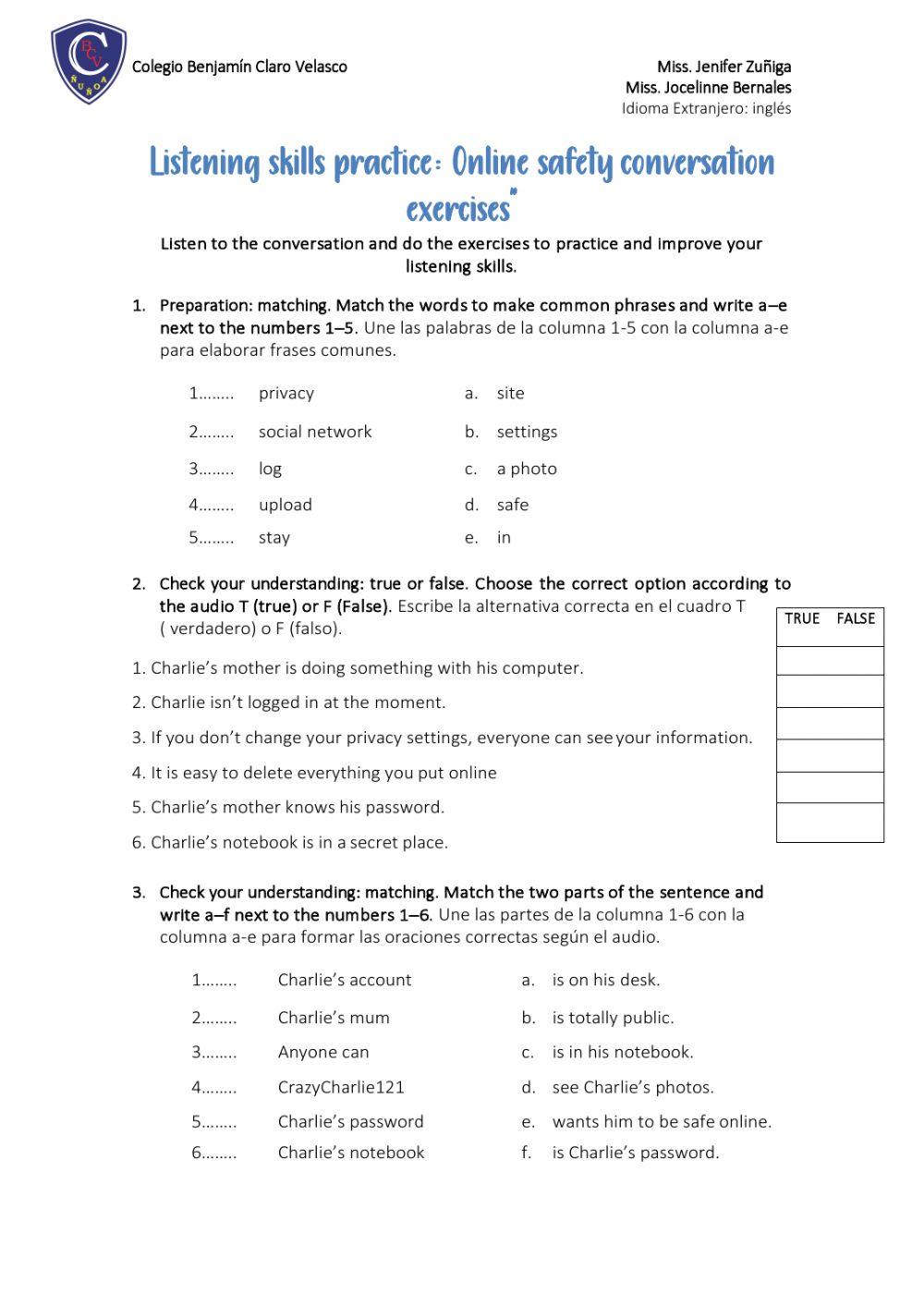 Online safety conversation