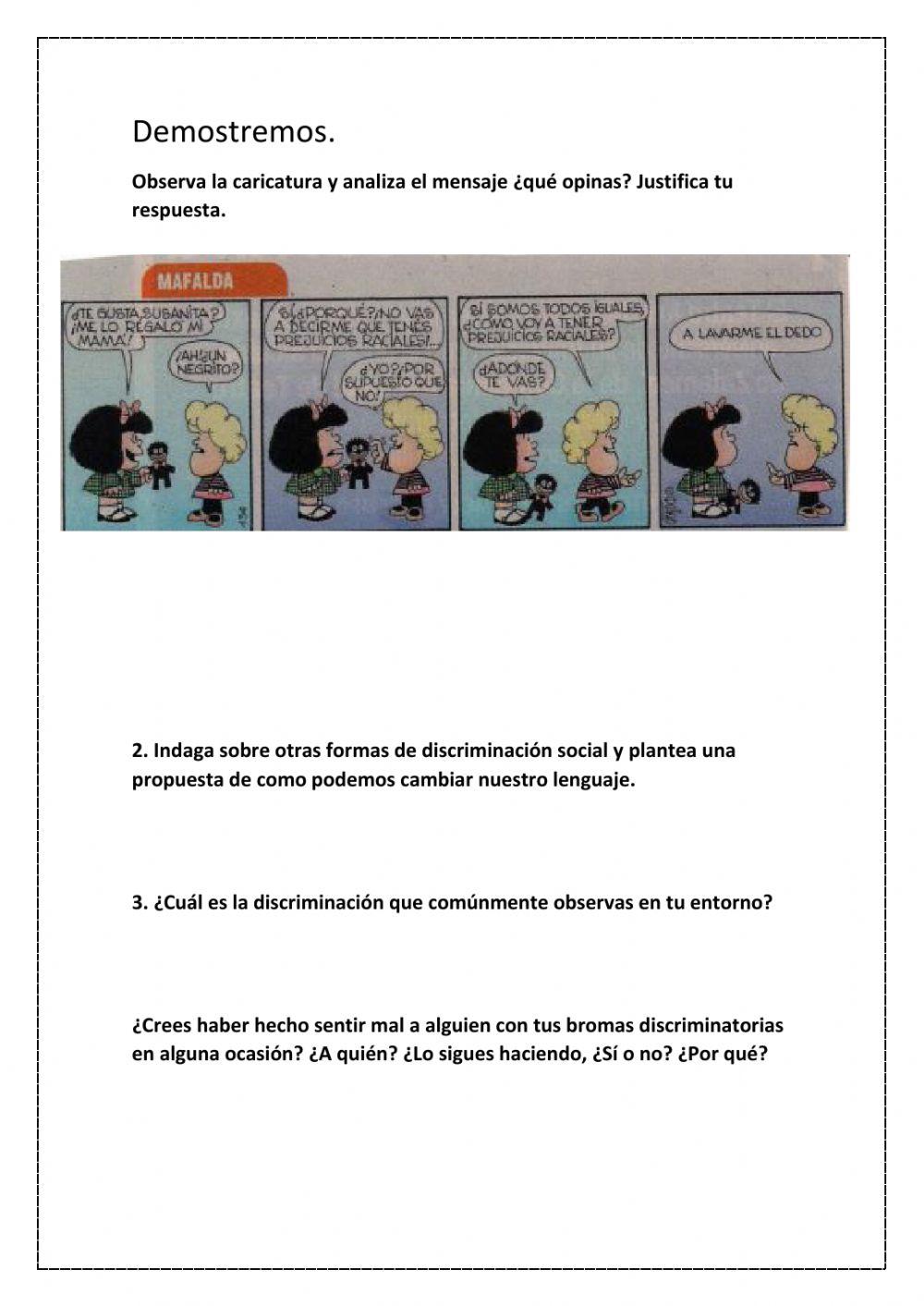 Efectos del lenguaje discriminatorio 3ro.