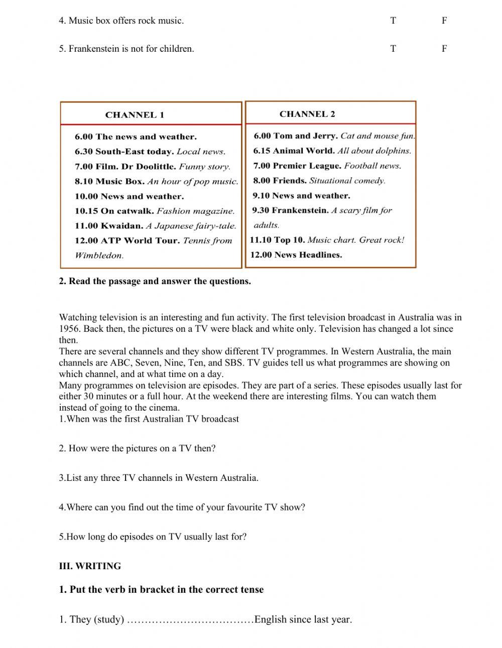 English Middle Test Grade 6-Test 2