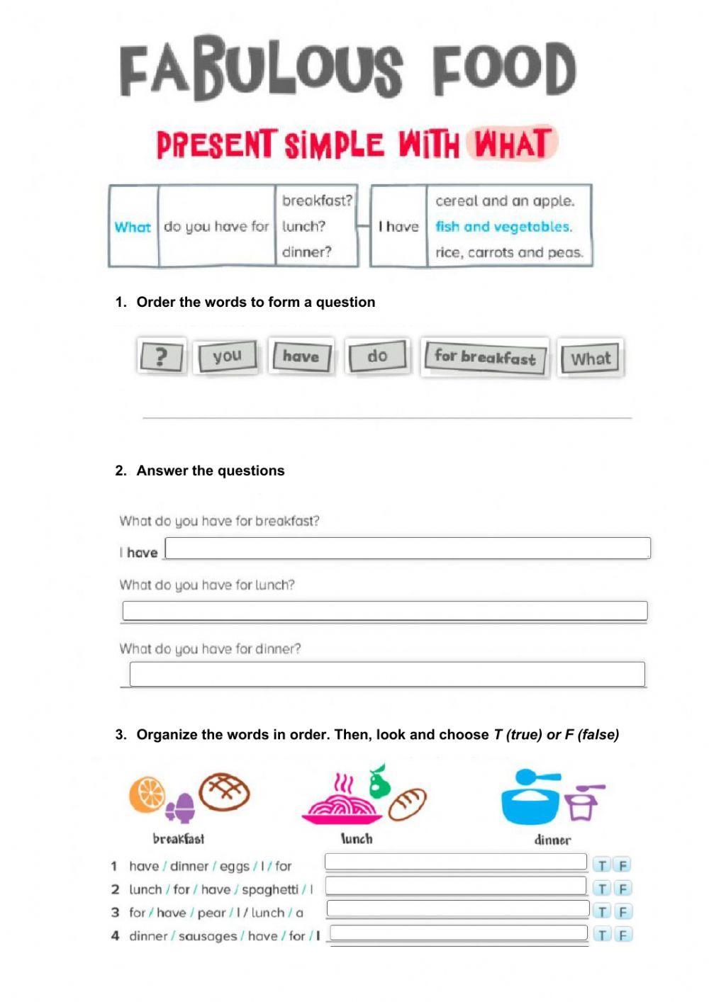 What do you have for...?