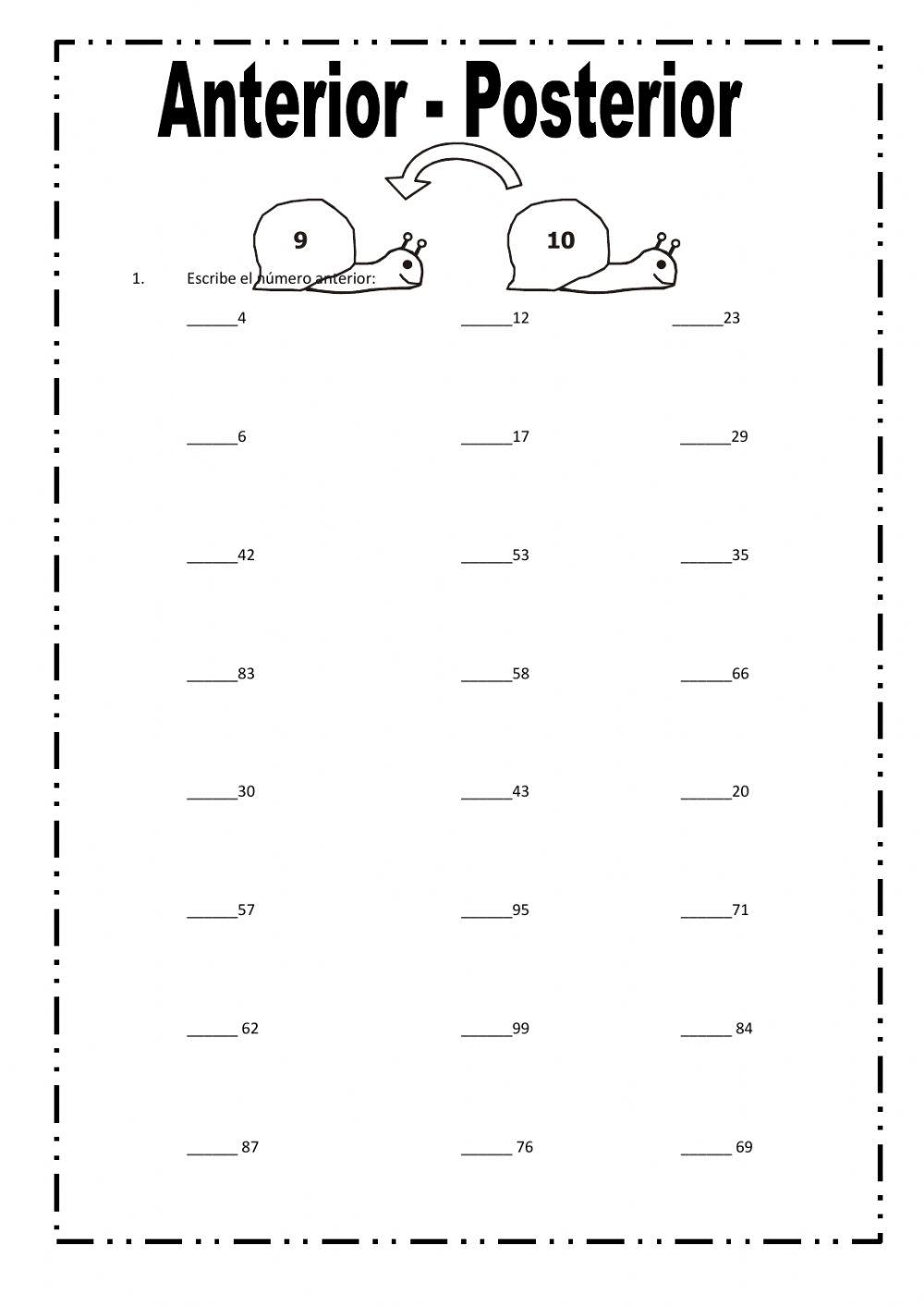 Anterior y posterior