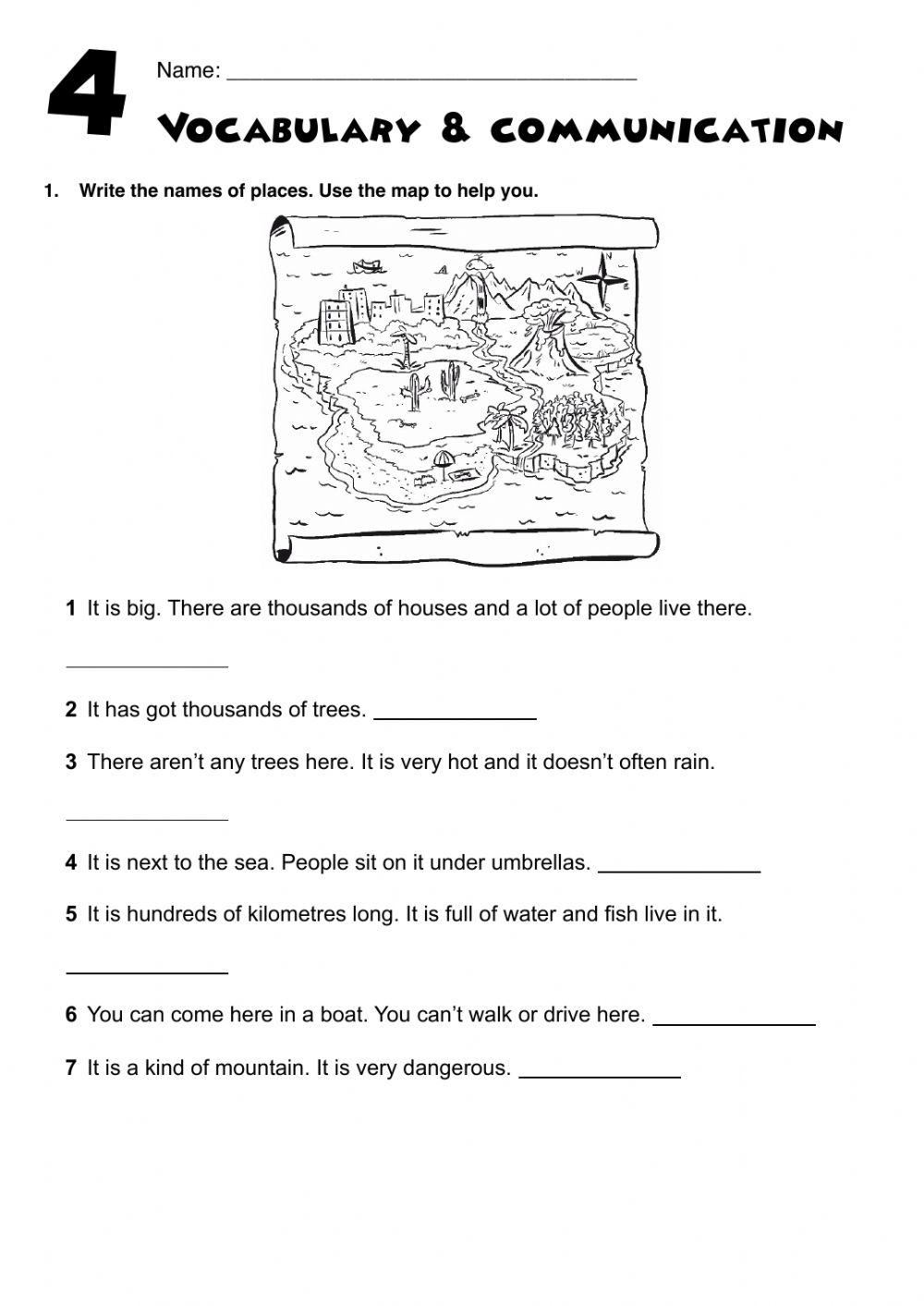 GG2. Vocabulary and communication Test UNIT 4