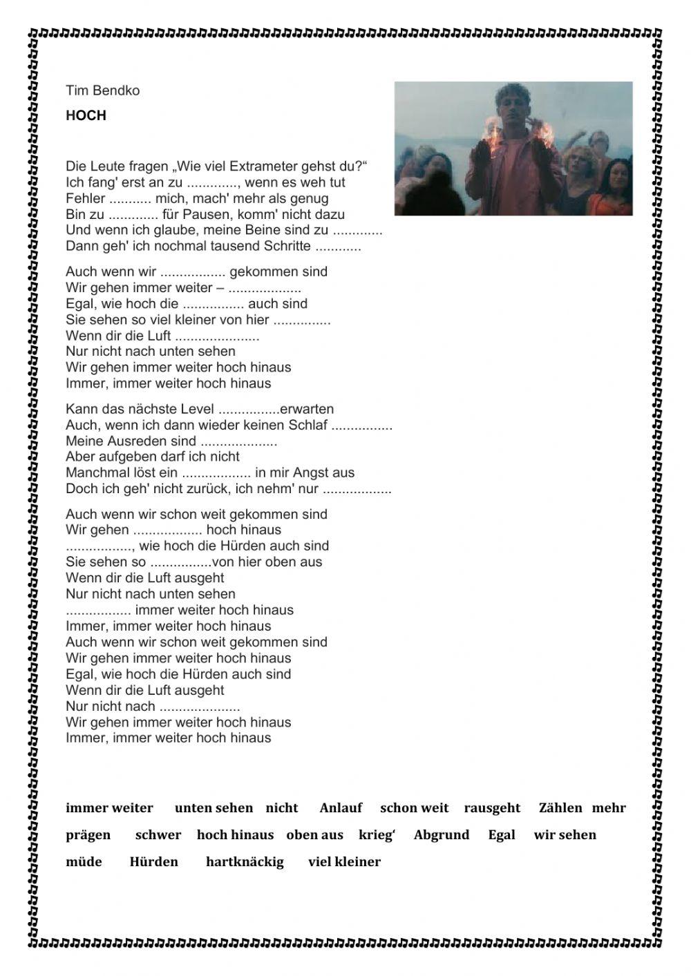 Tim Bendko Hoch