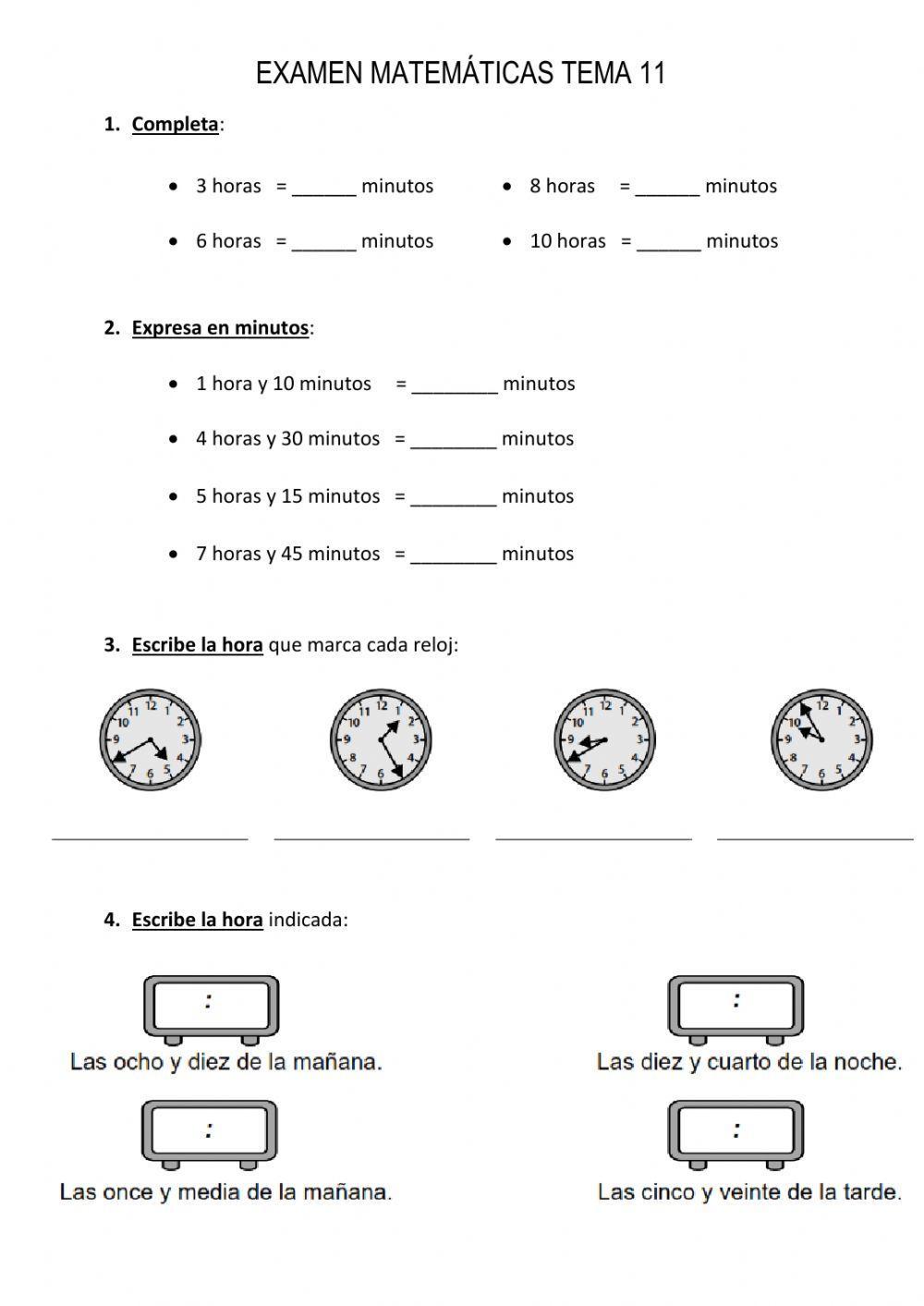Examen tema 11-12 Matemáticas