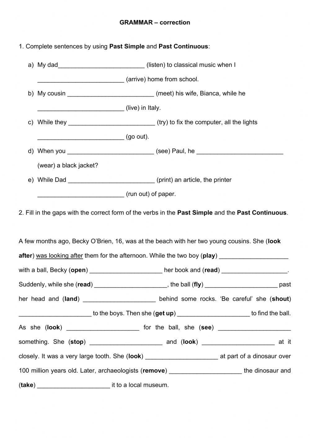 Grammar 7th grade worksheet Live Worksheets