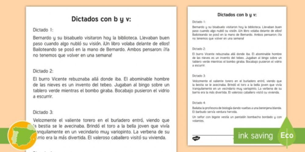 Dictado b yv