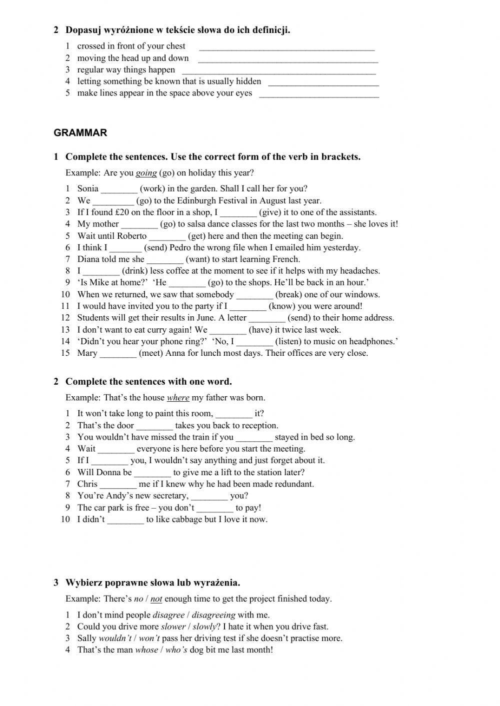 English File Intermediate Final Test
