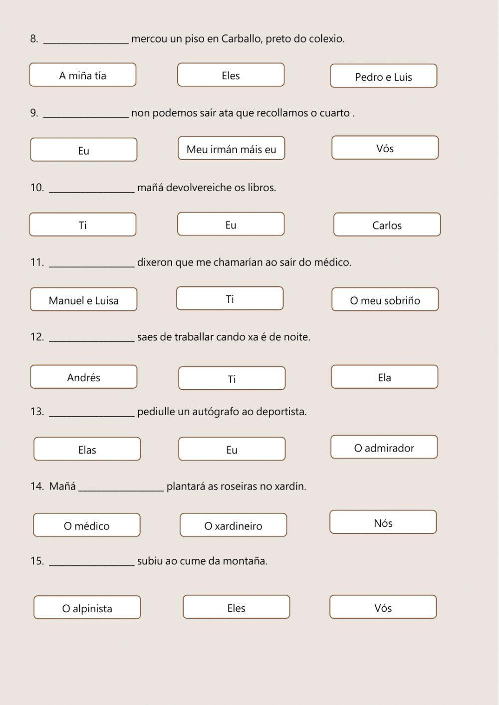 Completa co suxeito axeitado