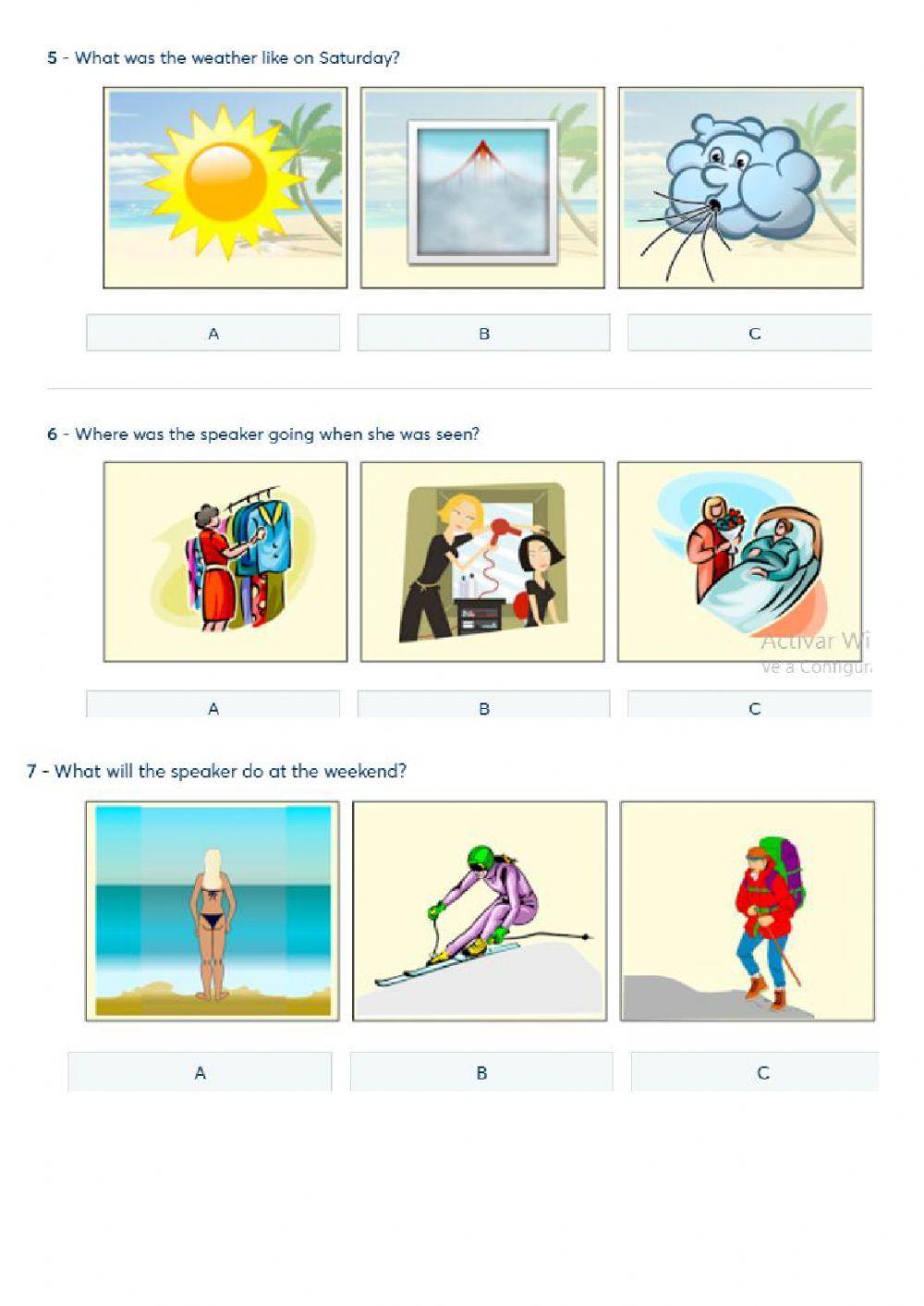 Listening Part 1 B1 Pet for schools