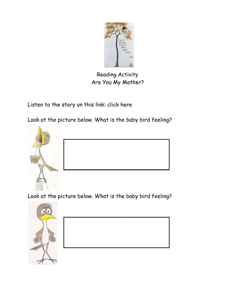 Reading Are you my mother? June 10