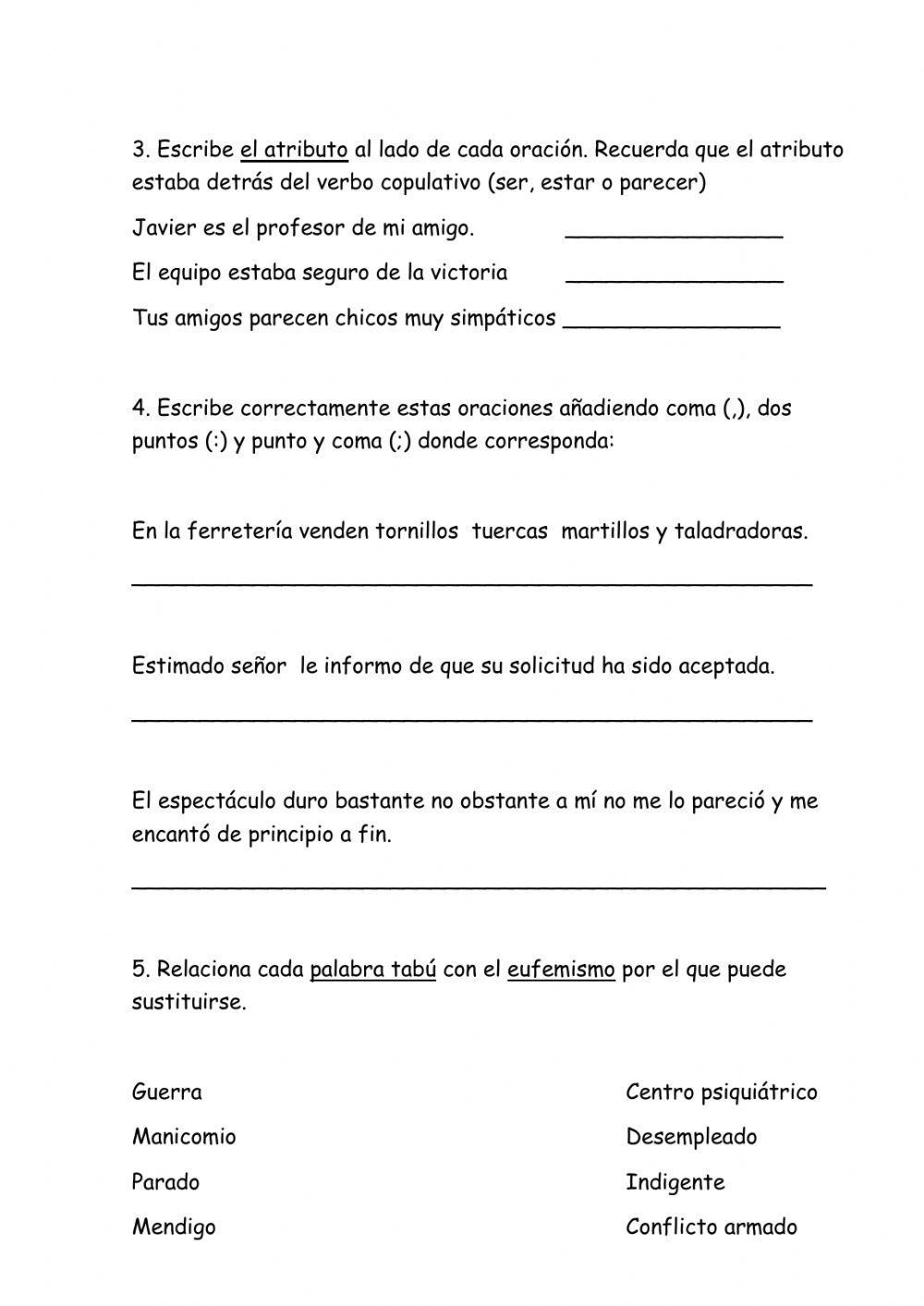 Repaso tercer trimestre lengua 6º primaria