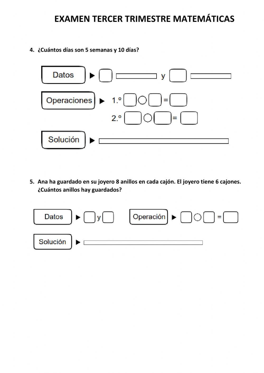 Examen Tercer trimestre