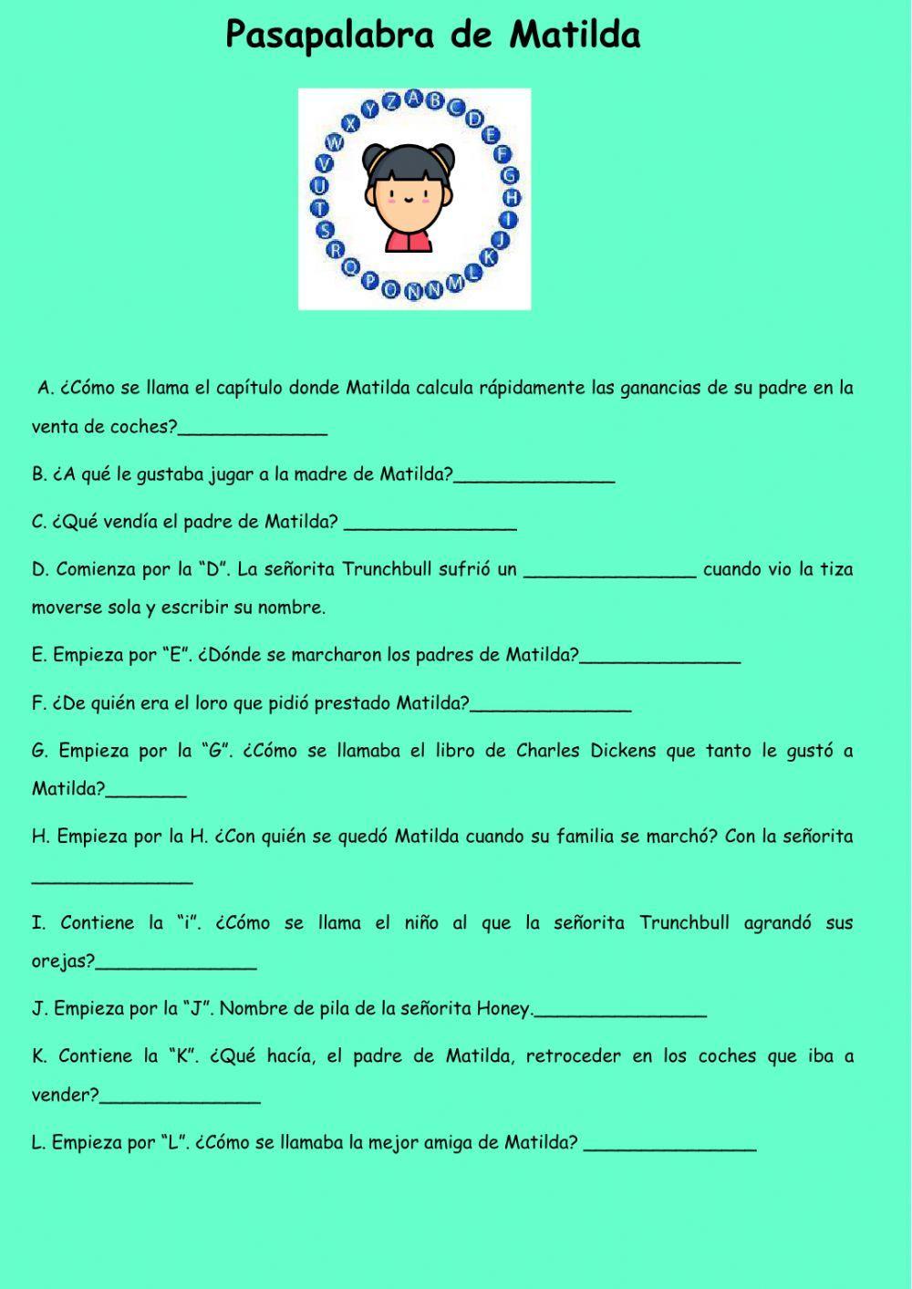 Pasapalabra de matilda