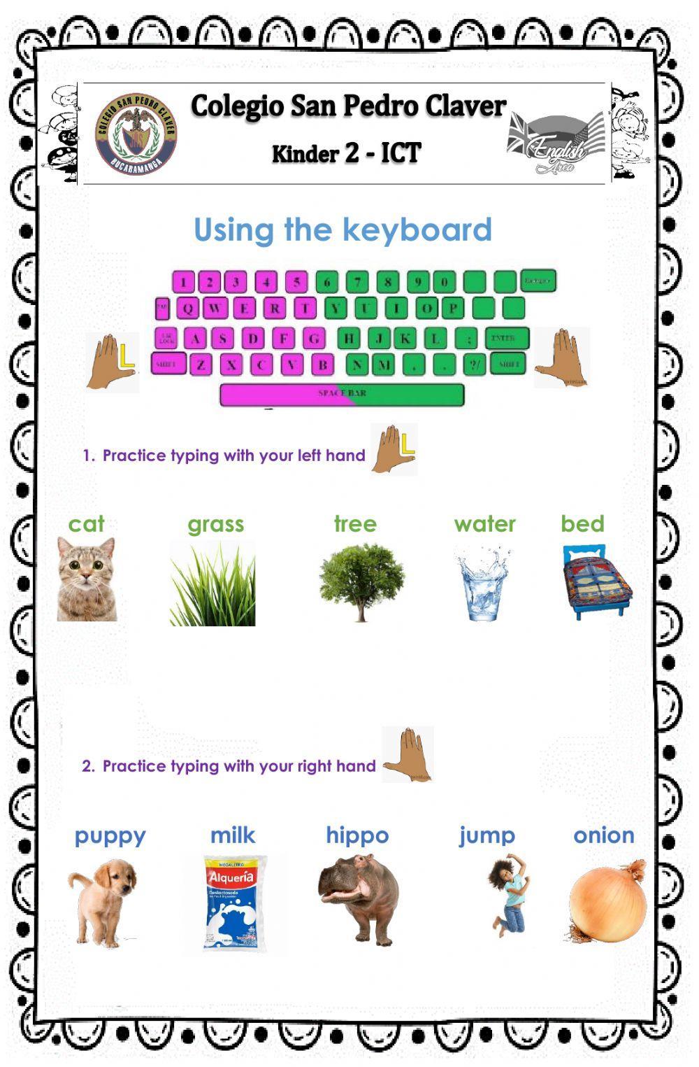 Typing- Using the keyboard