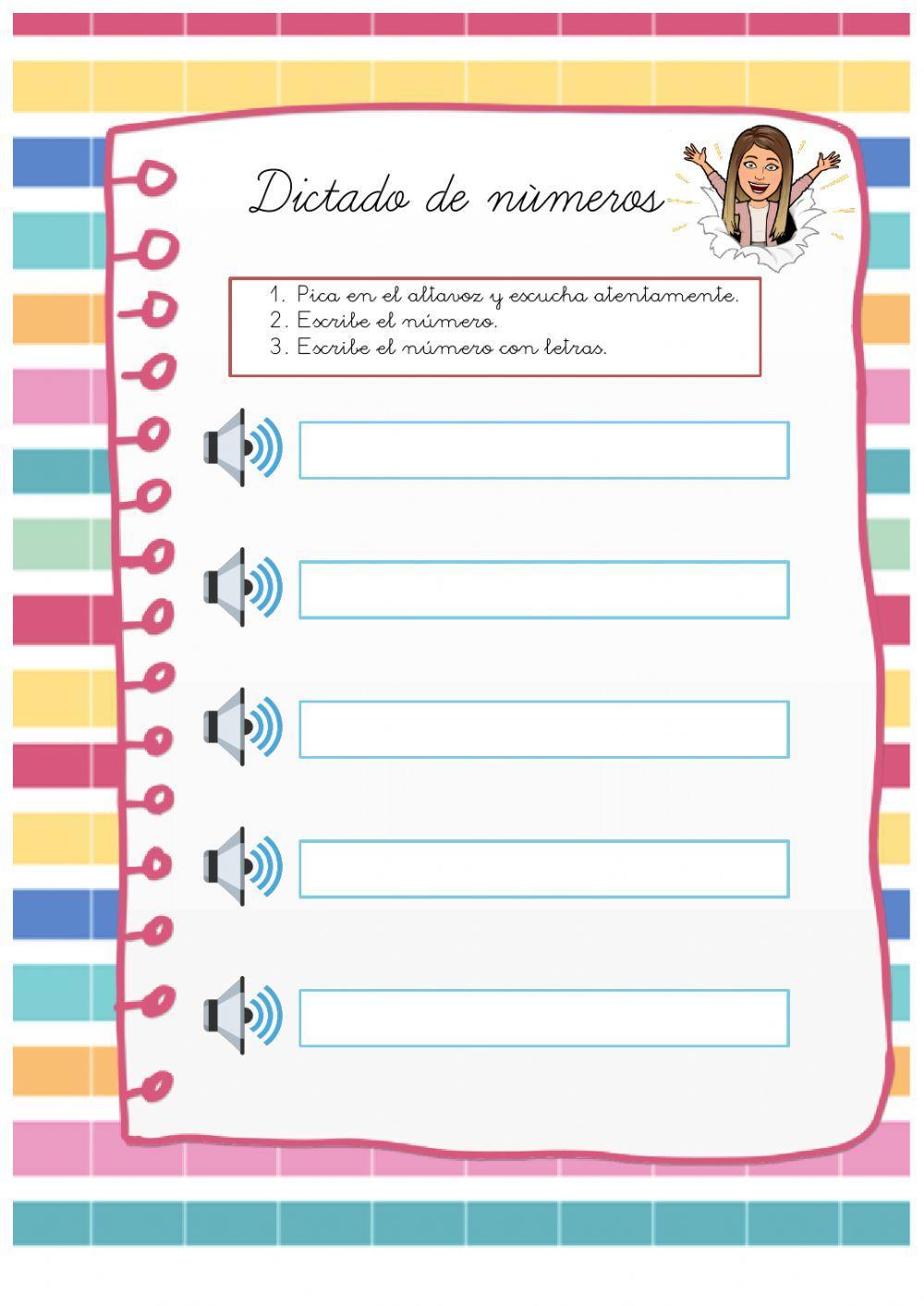 Dictado de números