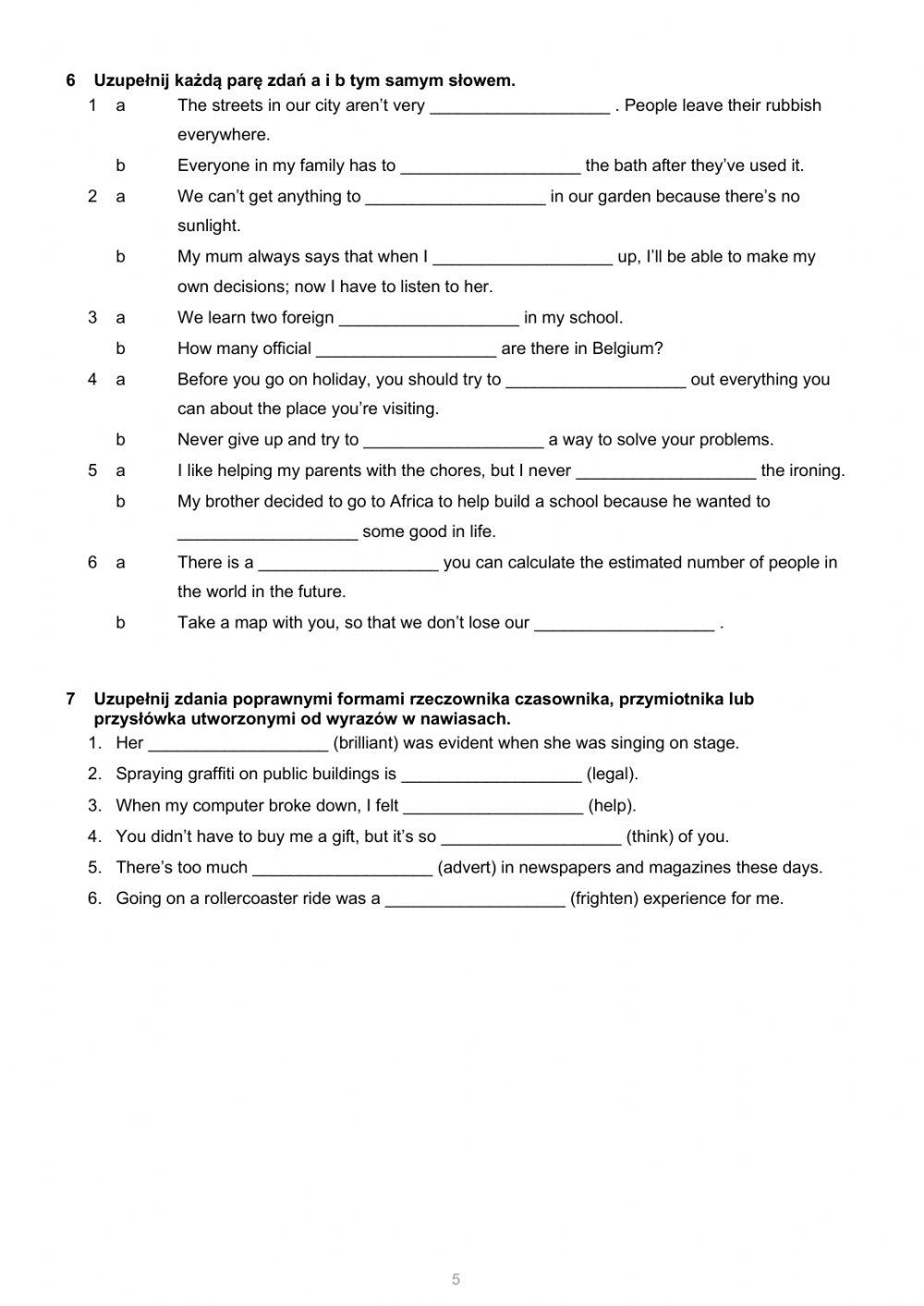 Insight Pre-intermediate final test