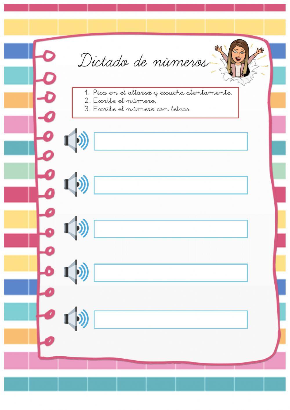 Dictado de números