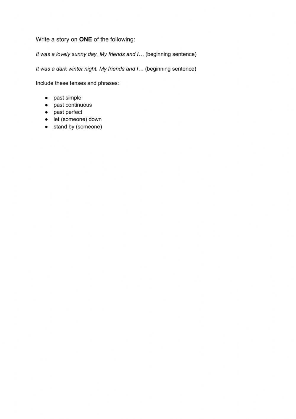 Adolescents 4 - Test Unit 2 - writing