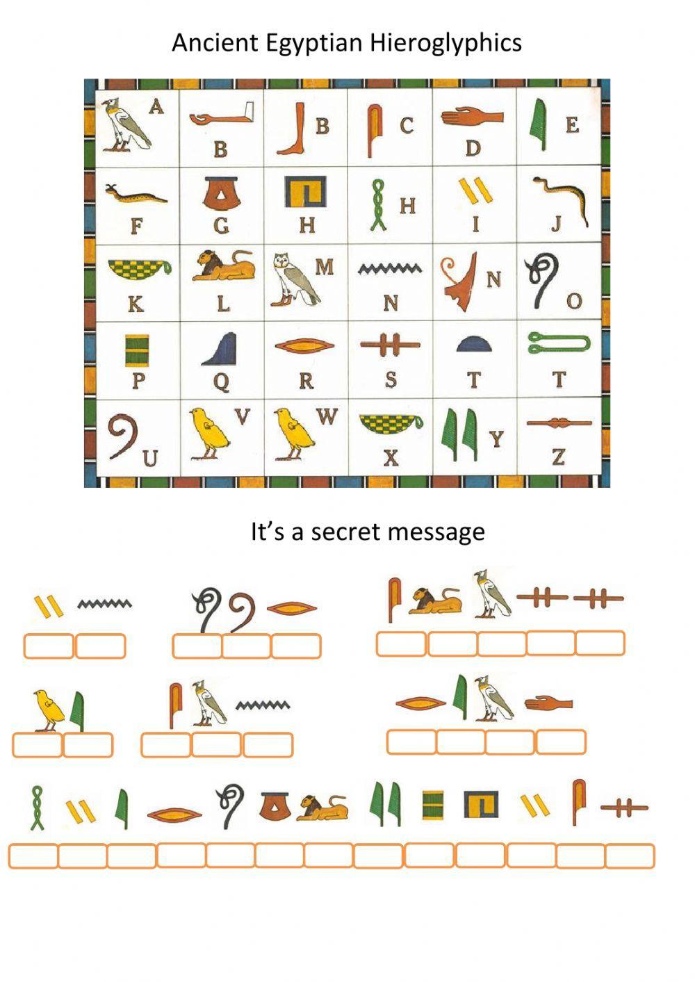 Ancient Egyptian Hieroglyphics